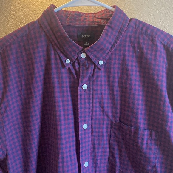 J. Crew Purple be Navy Casual Button Down Shirt / Size XL - Picture 3 of 5